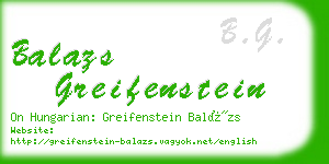 balazs greifenstein business card